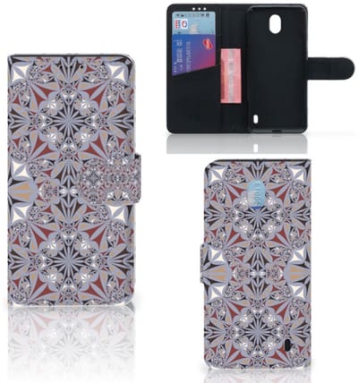 Nokia 1 Plus Bookcase Flower Tiles