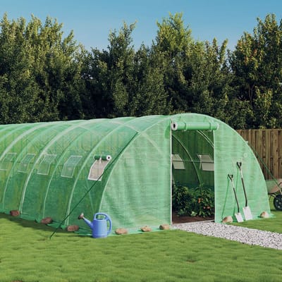 vidaXL - Tuinkas - met - stalen - frame - 32 - m² - 8x4x2 - m - groen