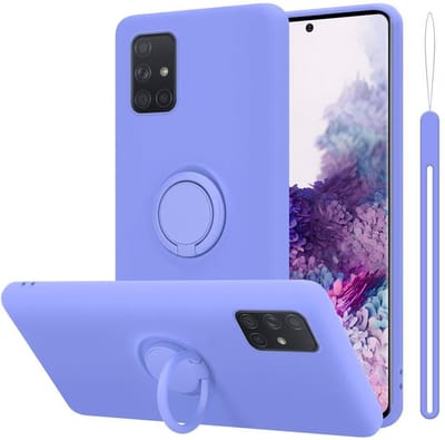 Cadorabo Hoesje geschikt voor Samsung Galaxy A71 4G in LIQUID LICHT PAARS - Beschermhoes van flexibel TPU silicone Case Cover met ring
