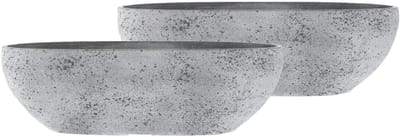 Steege Plantenbak - 2x - beton grijs - kunststof - 55 x 16 cm - Buiten gebruik