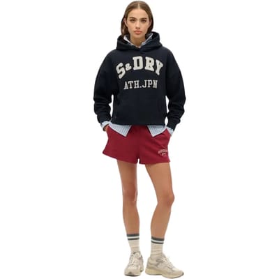 Superdry - Athletic Essentials hoodie met applicatie en losse pasvorm - Dames - Hoodies