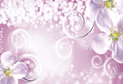 Fotobehang Flowers Abstract Nature | XL - 208cm x 146cm | 130g/m2 Vlies