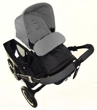 Voetenzak Kinderwagen - Buggyliner Dekje - Warmte en Comfort - Eenvoudige Bevestiging - 49x40x10 cm - Grijs