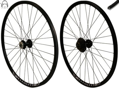 Fietswiel Set - Voor en Achter - Fiets Onderhoud - Schijfrem Compatibel - 26 inch - Zwart