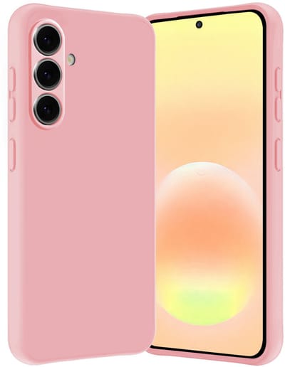 Hoes - Geschikt voor Samsung Galaxy A57 - Sterk & Shockproof - Hoesje Cover - Siliconen Case - Lichtroze
