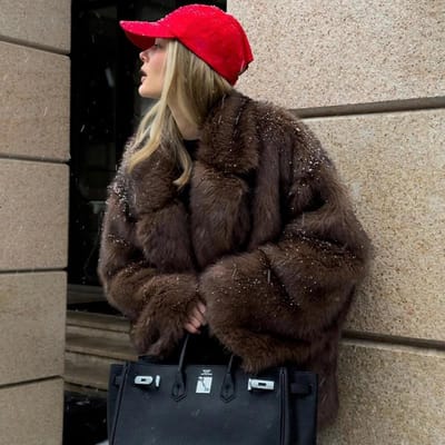 Munt Winter Ins Mode Meisjes Oversized Verloop Bontjas Vrouwen Dikke Warme Bovenkleding Pluizige Faux Vossenbont Jas XXL black