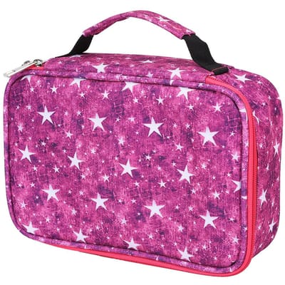 Trousse à crayons grande capacité multicouche à 72 trous Fourre-tout à fermeture éclair pour crayons de couleur Fournitures d'art pour étudiantsRouge 72 pink
