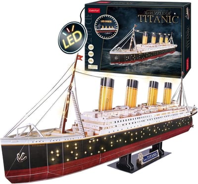 3D Puzzel Boot Met LED - 266 Stukjes Voor Volwassenen en Kinderen