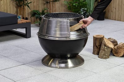 Sahara Vuurkorf - Rookloze Vuurkorf - Hoogwaardig RVS - BBQ rooster