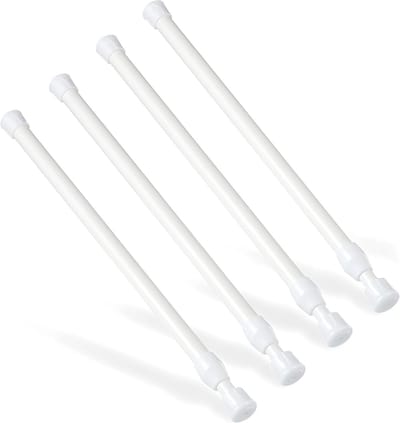 Telescopische Stangen - Verstelbare Staven - Flexibele Indeling - Zonder Boren - 30-50 cm - Wit