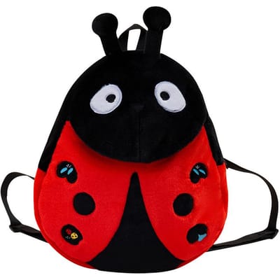 40cm Kever Pluche Rugzak Simulatie Rood Zwart Insect Dubbele Schouder Tas Gevuld Cartoon Boodschappentas Portemonnee Pluche Speelgoed Cadeau 40cm black