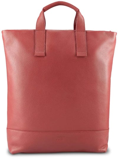 JOST Leren Rugzak Schoudertas met laptopvak Vika X-Change Bag Red Donkerrood