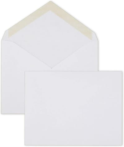 A2 Uitnodigingsenveloppen Wit 100 Stuks - Formaat 11.1 x 14.6 cm - Ideaal voor Kaarten en Correspondentie