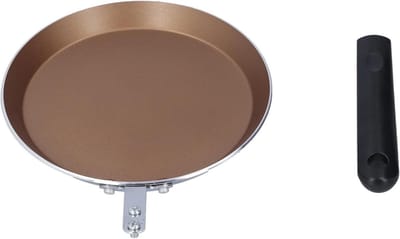 Crêpe pan - Pannenkoekenpan koekenpan - Ontbijt bakken - Medische steen anti-aanbak - 18 cm - Goud