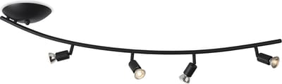 QAZQA jeany - Moderne Plafondlamp - 4 lichts - L 1140 mm - Zwart - Woonkamer | Slaapkamer | Keuken