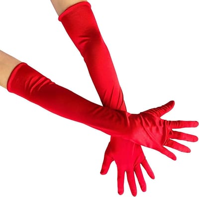 Dailygoods- Dameshandschoenen Elegante Satijnen - Lange Handschoenen - Bruidshandschoenen - Danshandschoenen - Party Accessoires - Eén Maat - Partyhandschoenen
