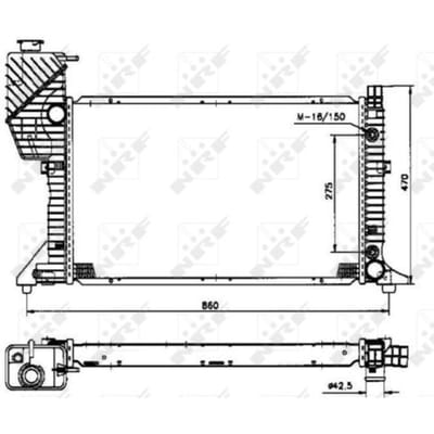 Radiator, motorkoeling NRF 50574