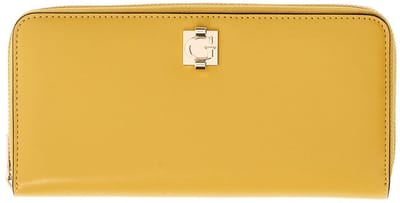 GUESS portemonnee Audrey Logo SLG Zip Around Wallet Honey mosterdgeel