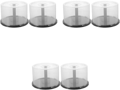 Dailygoods- Opslagbak 6 Stuks - CD/DVD Houder - Plastic Opbergmap - Compact 14x14x9,2 cm - Voor Organisatie - Bescherming tegen Stof en Vocht