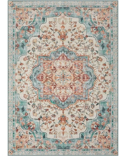 SONGMICS HOME - Tapijt - Vintage Vloerkleed - Wasbaar en Antislip - Voor Woonkamer Slaapkamer Keuken