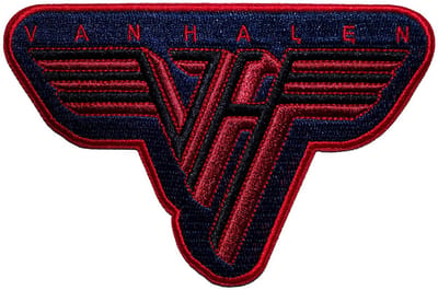 Van Halen - Classic Logo Bordered Patch - Blauw/Rood