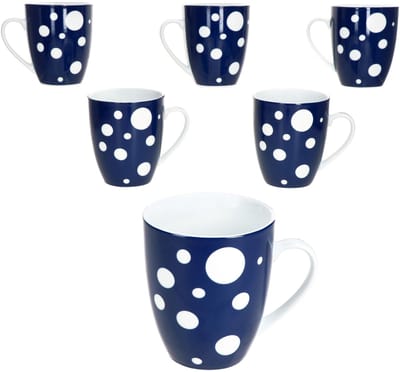 MamboCat Set van 6 PULA DARK BLUE porseleinen koffiemokken 6 personen