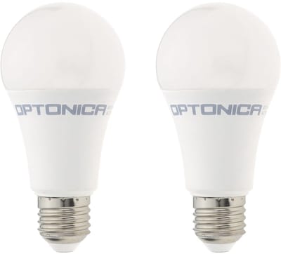 Optonica LED Lamp A60 E27 - 14W (vervangt 115W) - 1380lm - 6000K Koel Wit - 230V - Ø65mm - Energiezuinig - 2 stuks