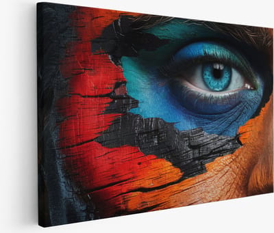 Saammp Muurcirkel Hout - panter op boom in zonsondergang - Natuur - Dieren - Ø 90 - Wandcirkel - Wanddecoratie Cirkel - Muurdecoratie Woonkamer - Slaapkamer decoratie - Rond Schilderij
