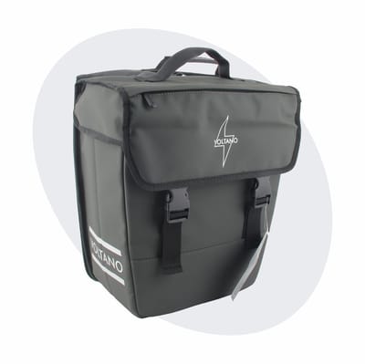 Voltano Enkele Fietstas 20L - Intense Green - Afgeschuind - Waterdicht - Voorvak - Fietstas Elektrische Fiets