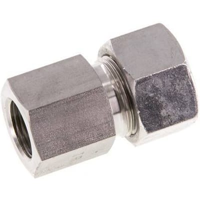 G 3/8'' x 15L RVS Rechte Snijring Koppeling 315 Bar DIN 2353 - FL2S-FC-ST-038G-15-L
