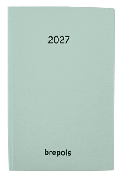 Brepols agenda 2027 - TRADE [0.814] - SUNRISE - Zakagenda - 1 dag op 1 pagina - Dagoverzicht - Groen - 7.7 x 12 cm/Klein formaat!!