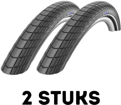 Fietsband - Buitenband - Set van 2 - Big Apple 20 x 2.15 (55-406) zwart