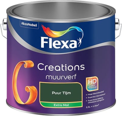 Flexa - Creations Muurverf Extra Mat - Puur Tijm - Mengverf - 2,5 L