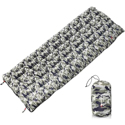 Sac de couchage ultraléger en duvet de canard, puissance de remplissage de 800 +, pour le Camping, la randonnée et les voyages camouflage