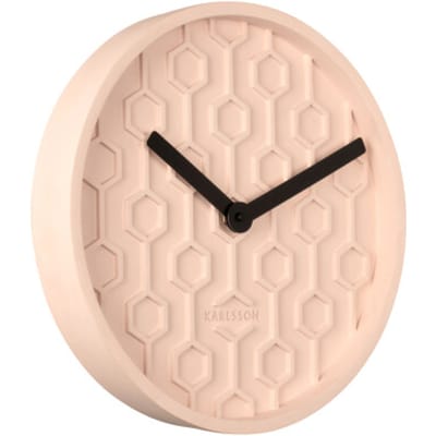 Karlsson Wandklok Honeycomb - Roze - Ø31cm - Wandklok