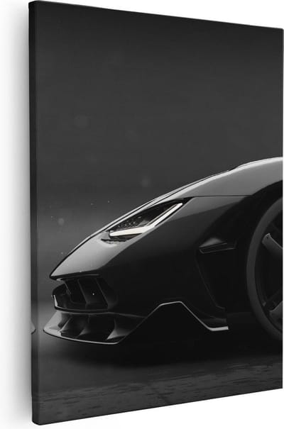 Artaza Canvas Schilderij Lamborghini - 40x50 cm - Muurdecoratie Auto - Wanddecoratie Industrieel - Kamer Accessoires Kantoor