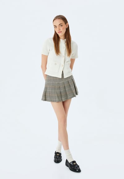 Ronde kraag Met knoppen Cardigan