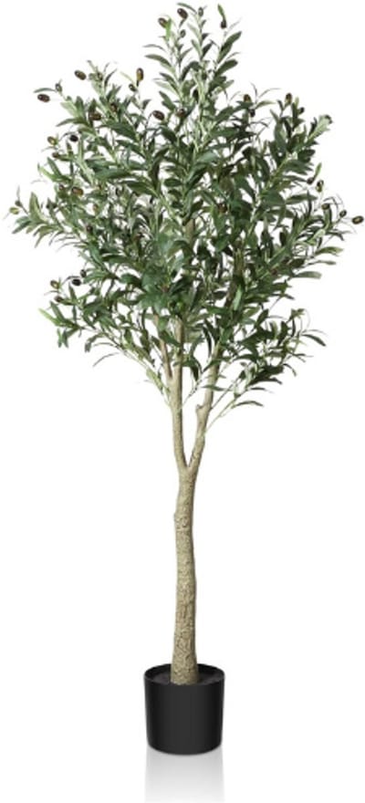 Thuys – Kunstmatige Olijfboomplant 150 cm – Perfecte Kunstplanten in Pot – Voor Binnen & Buiten