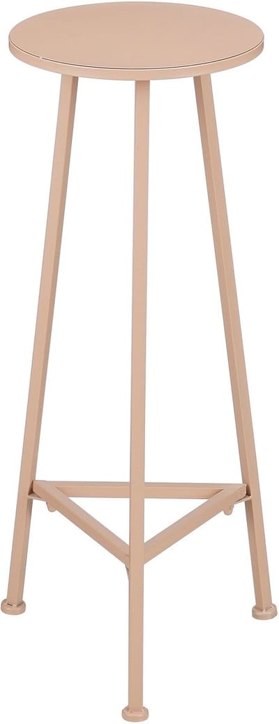 Mica Decorations Plantentafel Adine - 30x30x80 cm - Ijzer - Licht Roze