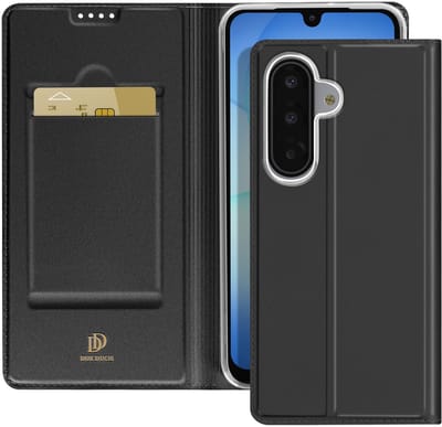 Dux Ducis, Flipcase Geschikt voor Samsung Galaxy A17 met Kaarthouder Skin Pro Serie, Zwart