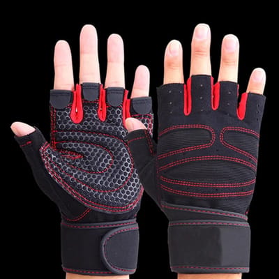 Fitness handschoenen zonder vingers maat M – sport handschoenen met polssteun voor heren & dames – krachttraining, dumbbell, fietsen, boksen, crossfit, haltertraining
