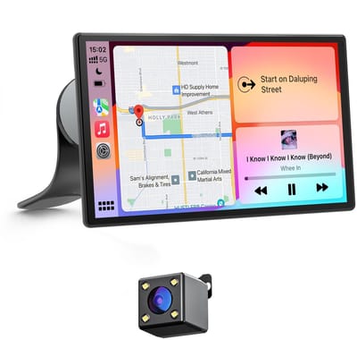 RC07 Geschikt voor Carplay Scherm 9 Inch - Geschikt voor Android Auto Scherm - Geschikt voor Apple Carplay - Navigatiesysteem Auto - HD Achteruitrijcamera - Touchscreen - AUX - FM - Universeel - bluetooth & wifi – Zwart