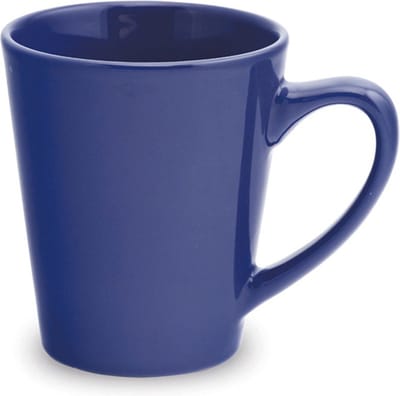 Koffiemok/theemok - Drinkbekers/mokken - blauw - 350 ml - 9 x 10 cm