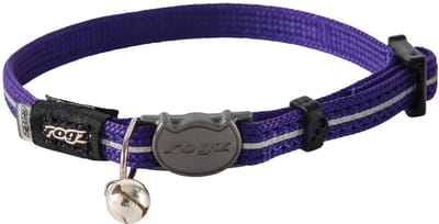 Rogz Alleycat Halsband Paars - Kattenhalsband - Xsmall 16.5-23 Cm