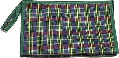 Rojafit - Make-up Tasje - Retro Style - Scottish Tartan Green - Afmeting 18 x 11 x 5,5 cm.