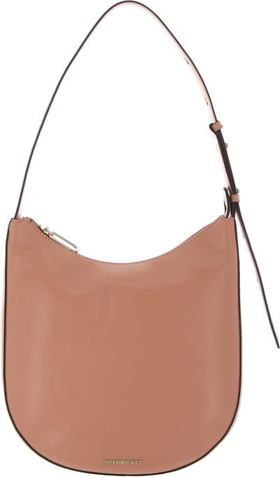 MANDARINA DUCK Leren Schoudertas Luna Hobo Desert Sand Oud roze
