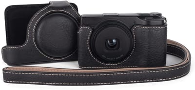 Camera Tas voor Ricoh GR IV/GR III/GR IIIX - PU Leer, Schokbestendig, Verstelbare Schouderriem, Zwart, Bescherming en Draaggemak