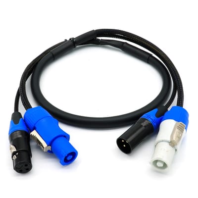 Hoge kwaliteit 3-pins PowerCon XLR combikabel 1m 2m 3m 5m Power Con DMX kabel voor podiumverlichting LED-scherm