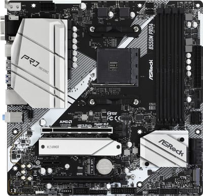 ASRock B550M PRO4 Moederbord - AMD B550 - AMD AM4 - DDR4 RAM - Micro-ATX