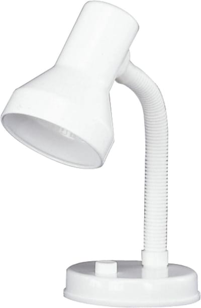 LED Bureaulamp - Tafelverlichting - Trion Printon - E27 Fitting - Rond - Mat Wit - Kunststof